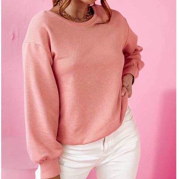 New Pale Chestnut Bowknot Dewback Round Neck Sweatshirt Kawaii - Picture 8 of 8